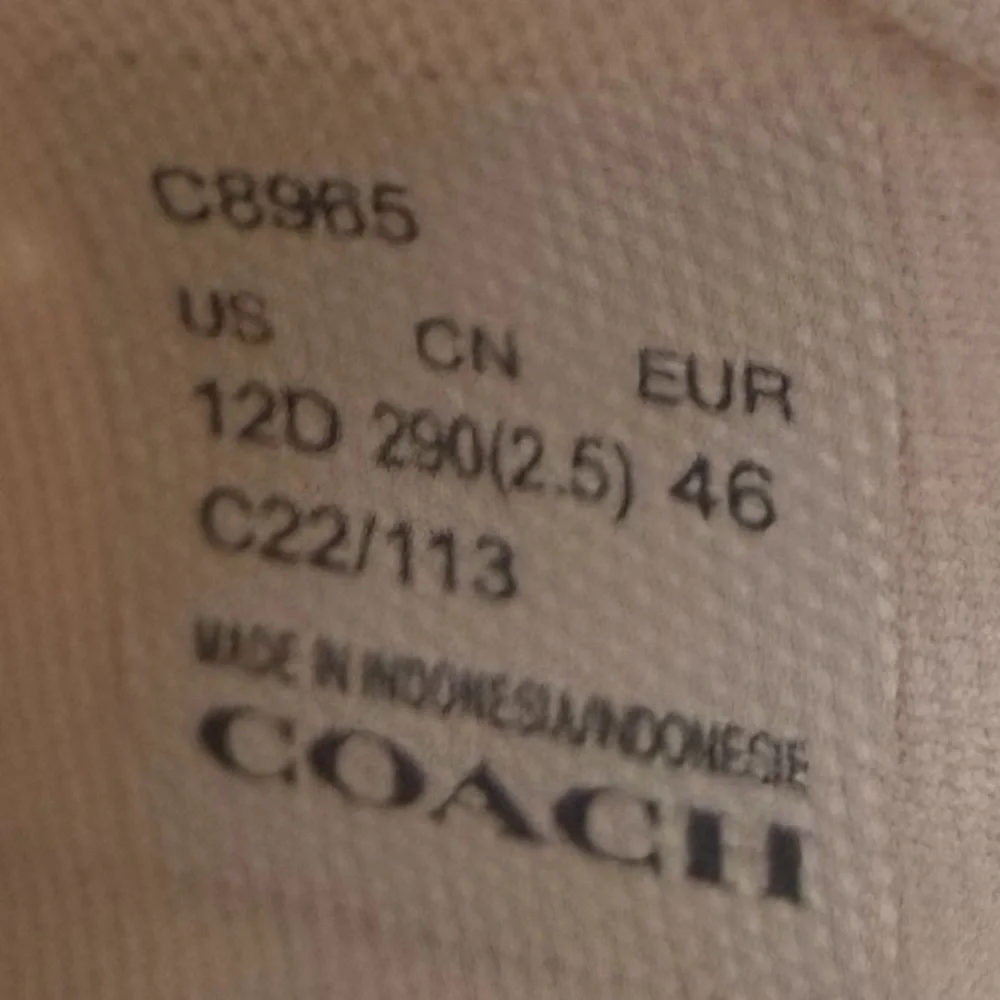 Coach Clip Court Sneaker Men's Size 12D Signature Chalk Casual C8965 EUC